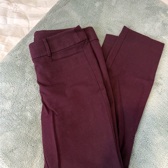 LOFT Pants - LOFT burgundy dress pants skinny ankle